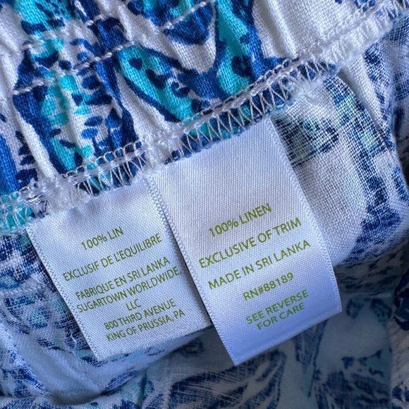 NWT Lilly Pulitzer Lilo Linen Short Resort White Shell Collector Large - Picture 7 of 8